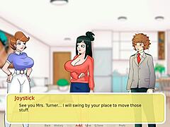 Animasyonlu erotik oyunda arkadaş canlısı milf yan tarafta