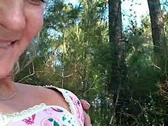 MILF gets off on outdoor roleplay and intense pussy licking