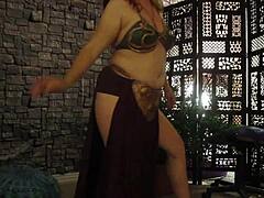 Steffi Princess's sensual pussy showcase in a costume