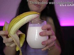 German milf indulges in kinky banana play and explicit chatter