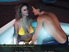 एक विवाहित महिला और उसका परिपक्व प्रेमी एक 3D वयस्क गेम में भावुक आलिंगन में लिप्त होते हैं।