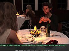 Cartoon milf and wife indulge in erotic 3D dinner date