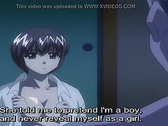 Zögernder Yuri-Anime-Charakter betreibt sexuelle Aktivitäten mit einer reifen Frau