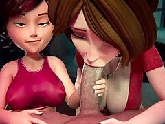 Two hot MILFs get wild in steamy animated sex romp