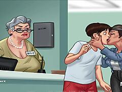 Summertimesaga med anime-tema viser en ældre dame, der får hendes tænder taget og suttet af en ung mand