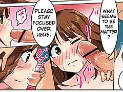 Cartoon hentai featuring a cheating massage