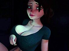 HD секс видео показва гореща брюнетка MILF получава анален секс в стил на анимационни филми