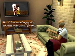 Οι γιαγιάδες κάνουν footjob και πίπα στο Sims 4