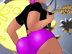 漫画色情片的特点是一位曲线曲线的黑人熟女,她的股和大腿都很厚
