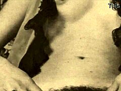 Vintage porno focení s chlupatou zralou MILF