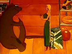Kratka animacijska animacija vroče blondinke v akciji