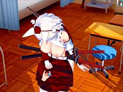 Touhou Inubashiri के बड़े स्तन इस 3D हेन्टाई वीडियो में ध्यान का केंद्र हैं