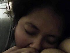 Latina BBW gives an amazing blowjob with average cock